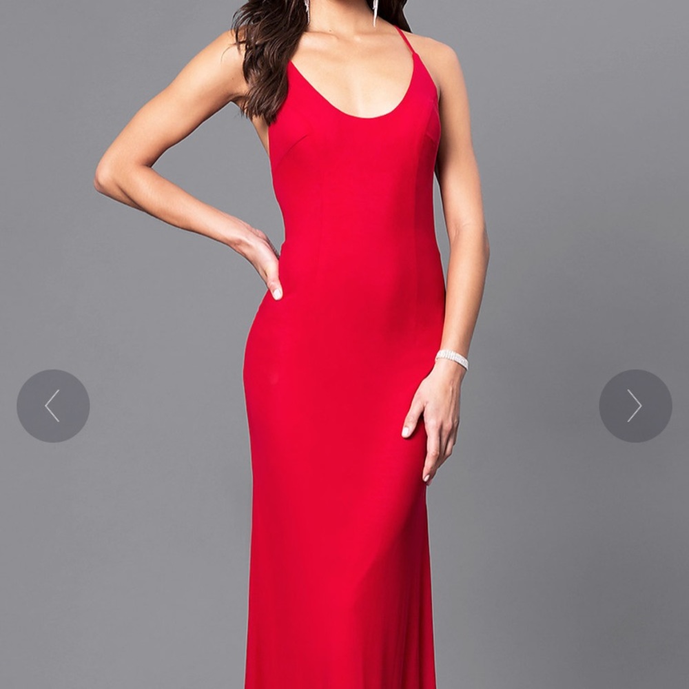 Red Floor Length Formal Dress